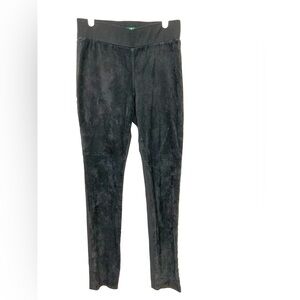 Lauren Ralph Lauren Sz 4 Black Genuine Suede Ponte Knit Leggings Pull On Pants